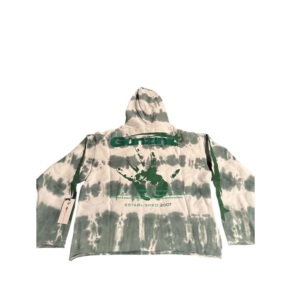 Gunzinii Tie-Dye Hoodie Sweatshirt with Graphic Prints